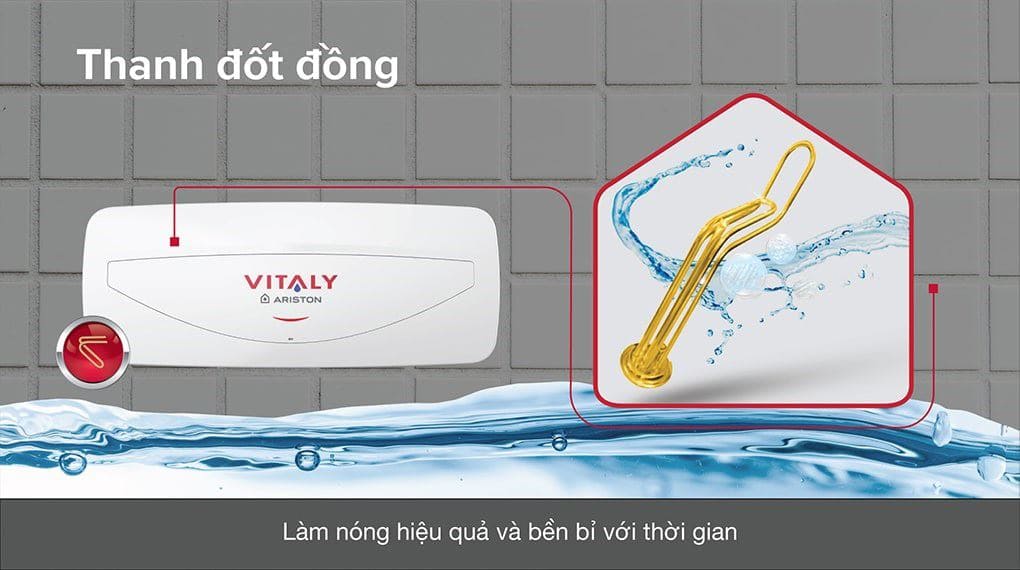Bình nóng lạnh Ariston 20 lít VITALY 20 SLIM 2.5 FE